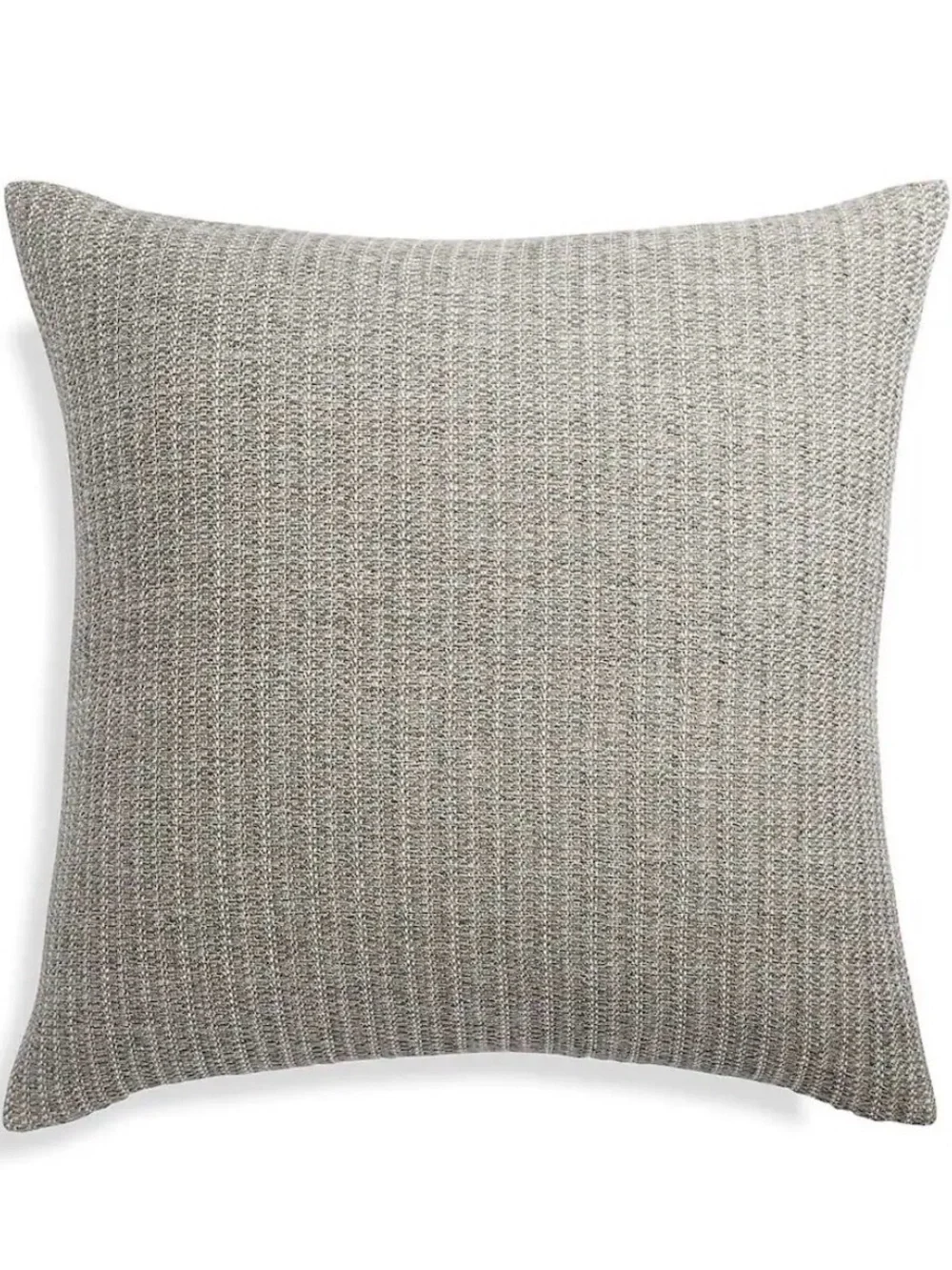Crate&Barrel Textured Knit Decorative Pillow - Gray/Cream